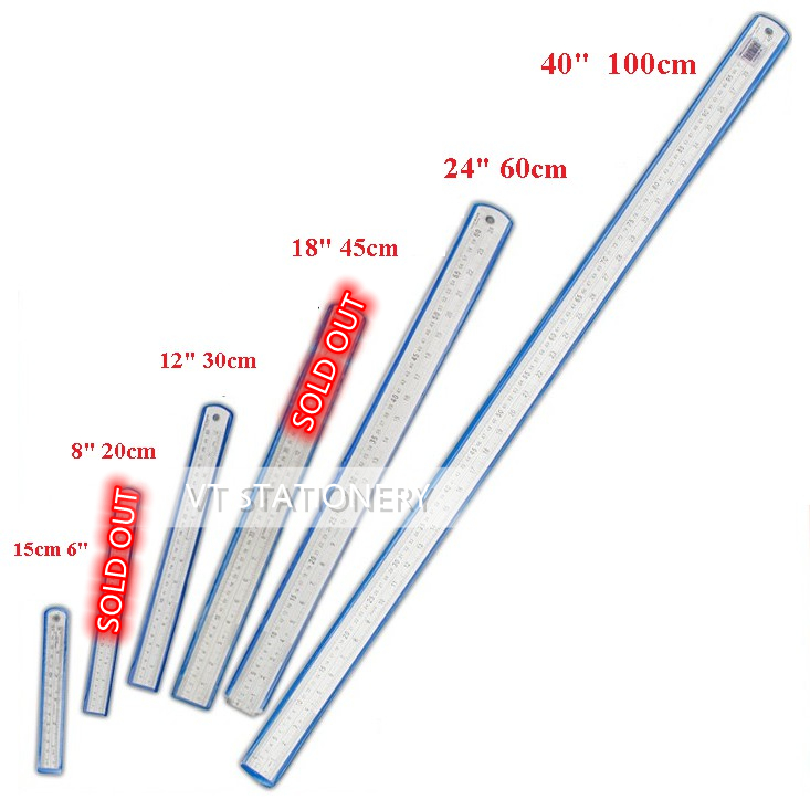 Large Stainless Steel Ruler Rule Measuring Measure Straight Edge 1 Metre  Meter 40 100cm